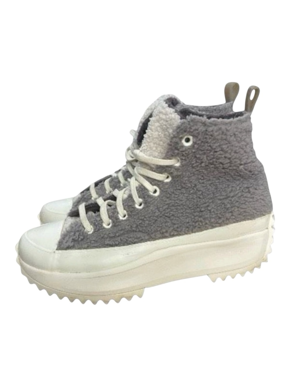 Converse Run Star Hike High Sherpa - Vapor Mauve Grey Sneakers Men 8 Women 9.5